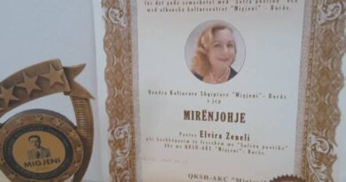Shkrimtarja e shquar znj.Elvira Zeneli vazhdon të marrë mirënjohje