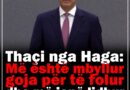 Pjesë nga Intervista e Çlirimtarit Hashim Thaçi