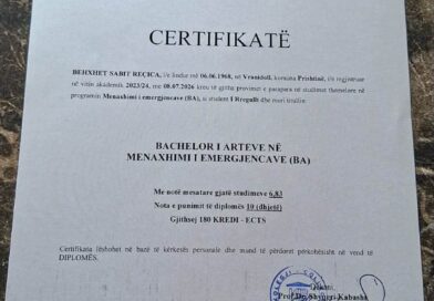 Çlirimtari dhe veprimtari i LPK së Behgjet Reçica diplomon me sukses në studimet e larta Çlirimtari dhe veprimtari i LPK së Behgjet Reçica diplomon me sukses në studimet e larta